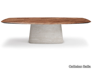 NAPOLEON WOOD - Wooden table and ceramic _ Cattelan Italia