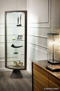 SABA - Corner display cabinet with integrated lighting _ Cattelan Italia