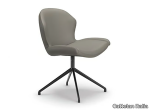 RACHEL TURN - Swivel leather chair _ Cattelan Italia