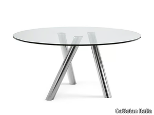 RAY - Round crystal table _ Cattelan Italia