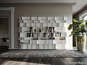 WALLY - Sectional open wooden bookcase _ Cattelan Italia