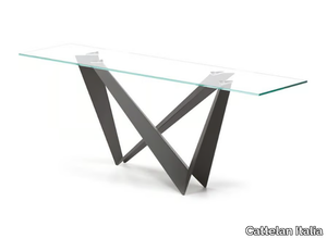 WESTIN - Rectangular crystal and steel console table _ Cattelan Italia