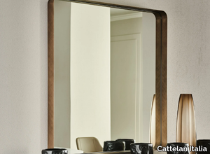 WISH S - Square wall-mounted framed mirror _ Cattelan Italia