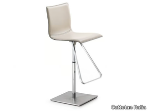 TOTO - High tanned leather stool height-adjustable _ Cattelan Italia