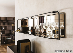 TRESOR - Glass and steel wall shelf _ Cattelan Italia