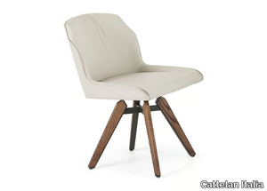 TYLER - Swivel leather chair _ Cattelan Italia