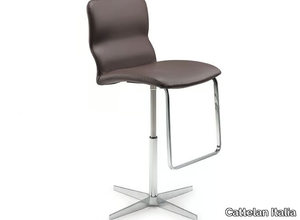 VICTOR X - Swivel leather stool height-adjustable _ Cattelan Italia