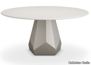 ZERMATT ARGILE - Round steel table and clay spatula top _ Cattelan Italia