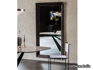 TAXEDO MAGNUM - Rectangular framed leather mirror _ Cattelan Italia