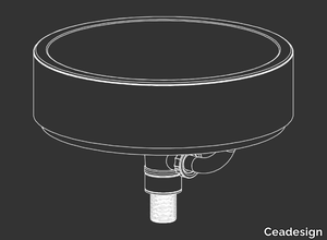 WASHBASIN 02 - Countertop round stainless steel washbasin with overflow _ Ceadesign