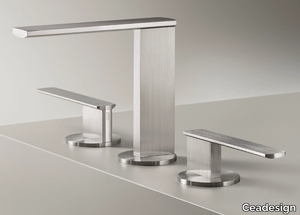 AYLA - 3 hole countertop stainless steel washbasin tap _ Ceadesign