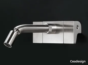 NEUTRA 02 - Dual lever wall mounted mixer with adjustable spout _ Ceadesign