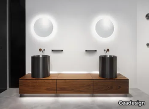 ABACO - Stainless steel and wood modular bathroom system _ Ceadesign