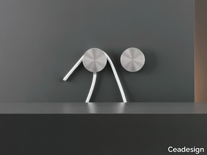 CIRCLE 07 - Dual lever wall mounted mixer with hand shower _ Ceadesign