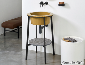 CATINO TONDO - Floor-standing single vanity unit _ Ceramica Cielo