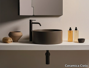 THEO - Round countertop ceramic washbasin _ Ceramica Cielo