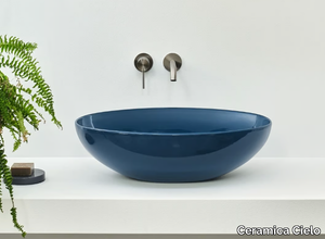 ECO - Countertop oval ceramic washbasin _ Ceramica Cielo