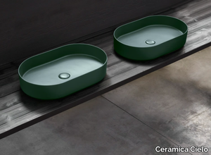 SHUI COMFORT - Countertop oval washbasin _ Ceramica Cielo