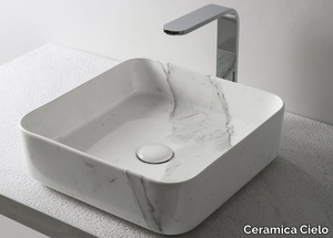 SHUI COMFORT - Countertop square ceramic washbasin _ Ceramica Cielo