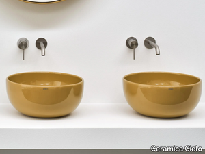 SHUI - Countertop round ceramic washbasin _ Ceramica Cielo