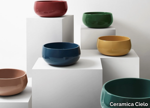 TINO - Countertop round ceramic washbasin _ Ceramica Cielo