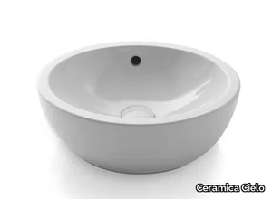 SHUI - Round ceramic washbasin with overflow _ Ceramica Cielo