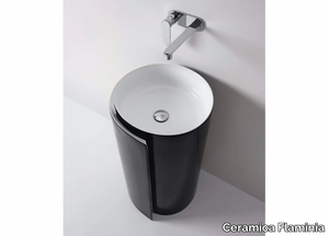 MONOROLL - Single round ceramic washbasin _ Ceramica Flaminia