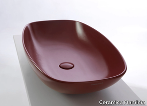 NUDASlim - Wall-mounted oval ceramic washbasin _ Ceramica Flaminia