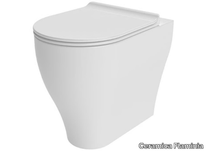 APP SOLUTION - Floor mounted rimless ceramic toilet with bidet _ Ceramica Flaminia