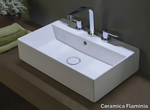 APPLIGHT 60 - Countertop rectangular ceramic washbasin _ Ceramica Flaminia