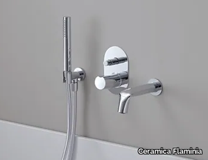 FOLD - Wall-mounted Recessed bathtub set with hand shower _ Ceramica Flaminia