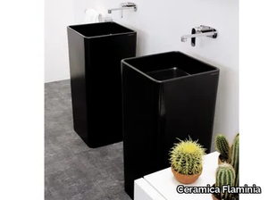 MONOWASH - Square ceramic washbasin _ Ceramica Flaminia