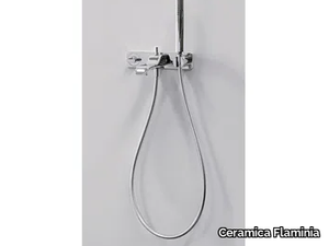 NOKE' - Wall-mounted single handle bathtub mixer with hand shower _ Ceramica Flaminia