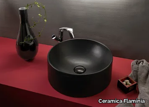 TWIN SET SLIM - Countertop round ceramic washbasin _ Ceramica Flaminia