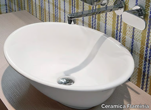 BOLL - Countertop oval ceramic washbasin _ Ceramica Flaminia