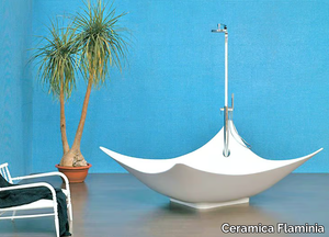 LEGGERA - Freestanding Pietraluce® bathtub _ Ceramica Flaminia