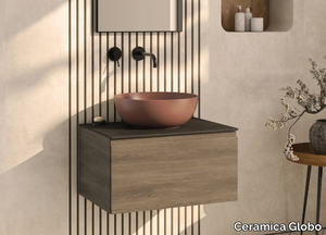 I MAESTRI COMPOSITION 5 - Wall-mounted vanity unit with integrated washbasin _ Ceramica Globo