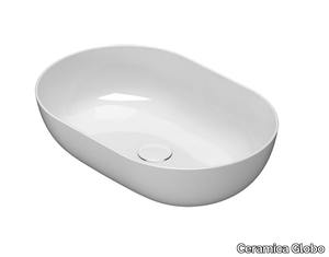 T-EDGE - LE CIOTOLE - Countertop oval Globothin® washbasin _ Ceramica Globo