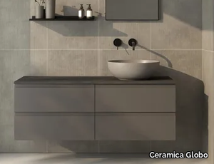 I MAESTRI COMPOSITION 2 - Wall-mounted vanity unit with integrated washbasin _ Ceramica Globo