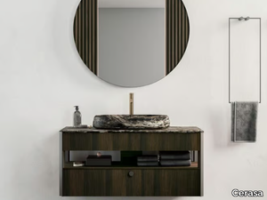 HONEY - Single wall-mounted vanity unit with drawers _ Cerasa