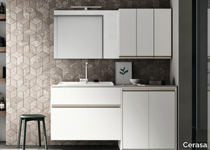 REGOLA COMP.4 - Laundry room cabinet with sink for washing machine _ Cerasa