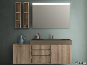 CARTABIANCA - Single laminate vanity unit with doors _ Cerasa