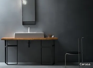 EDEN - Single solid wood washbasin countertop _ Cerasa