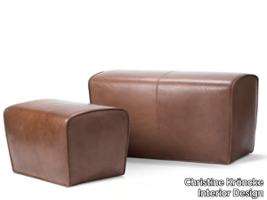 DERBY - Upholstered leather pouf _ Christine Kröncke Interior Design