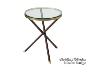 PUNTA NAVE - Round wood and glass coffee table _ Christine Kröncke Interior Design