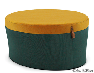 DELPHINE - Round fabric pouf _ Cider Edition