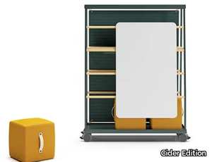 C-BASE - Tall office storage unit with castors _ Cider Edition