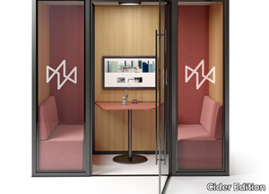 FLEXCAB - Acoustic office booth with built-in lights for coffee break _ Cider Edition