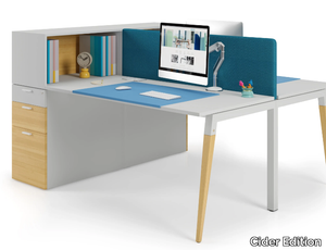 GOOD SLIM - Multiple office desk with shelves _ Cider Edition