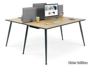 SKINNY - Multiple office desk with sound absorbing screens _ Cider Edition